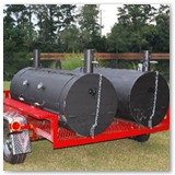 Duel 6' x 30" charcoal wood smokers